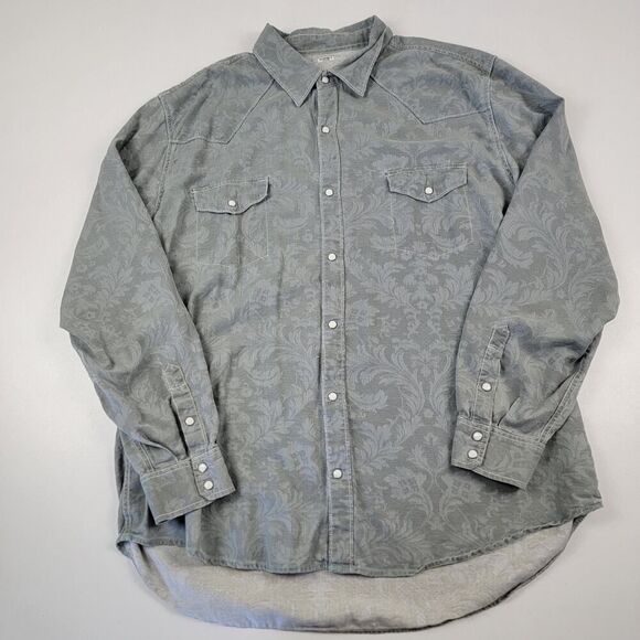 Ryan Michael Other - Ryan Michael Shirt Mens XXL 2XL Pearl Snap Long Sleeve Western Silk Blend